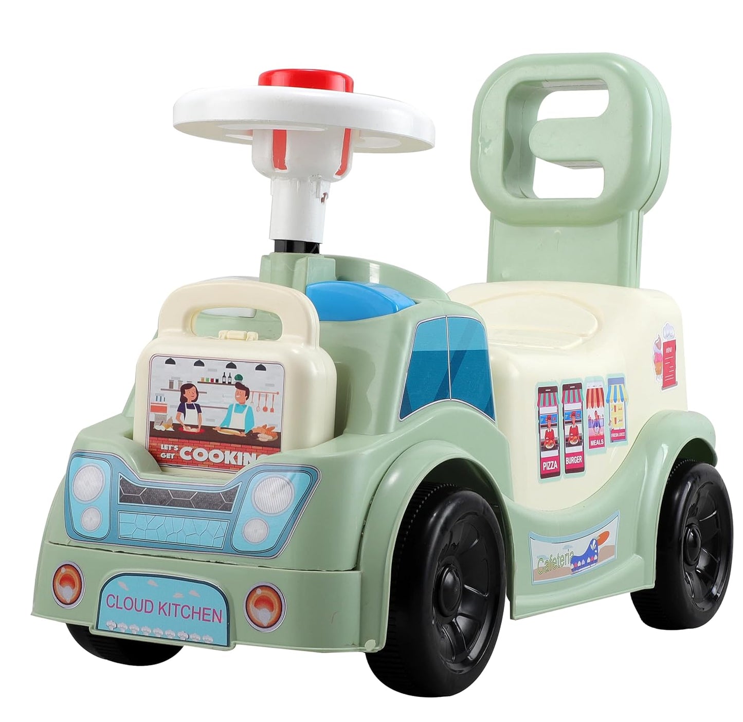 VINI TOYS Cloud Kitchen Foot-to-Floor Ride-On Toy