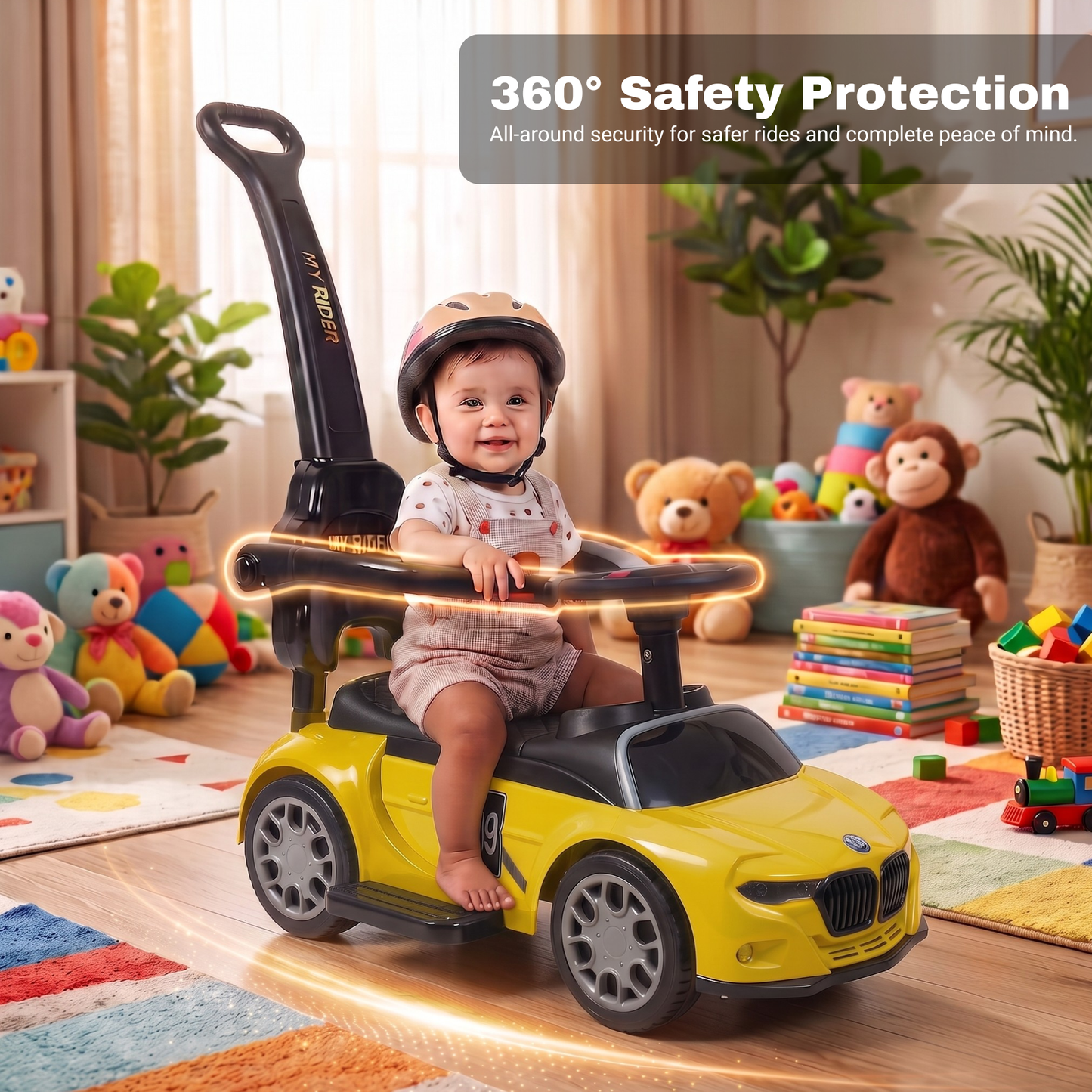 VINI TOYS BMW-Style Luxury Ride-On Car with Parent Handle