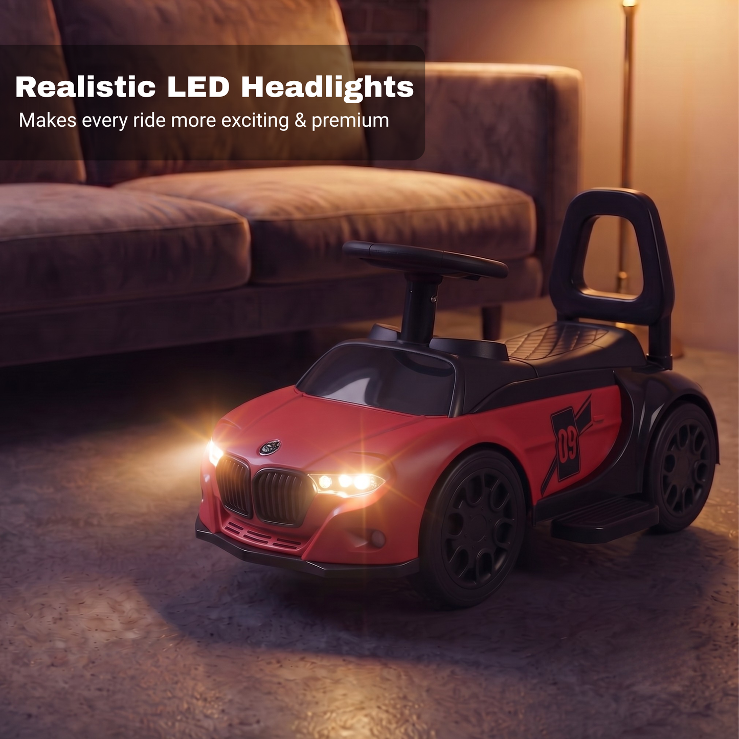 VINI TOYS BMW-Style Luxury Ride-On Car without Parent Handle