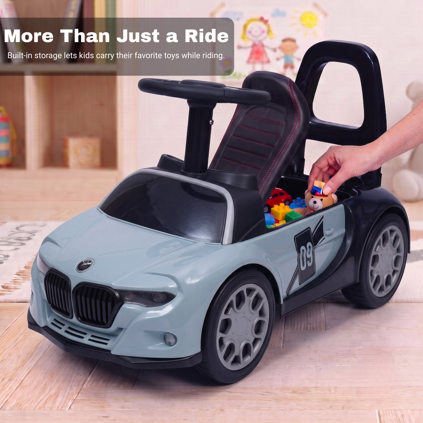 VINI TOYS BMW-Style Luxury Ride-On Car with Parent Handle
