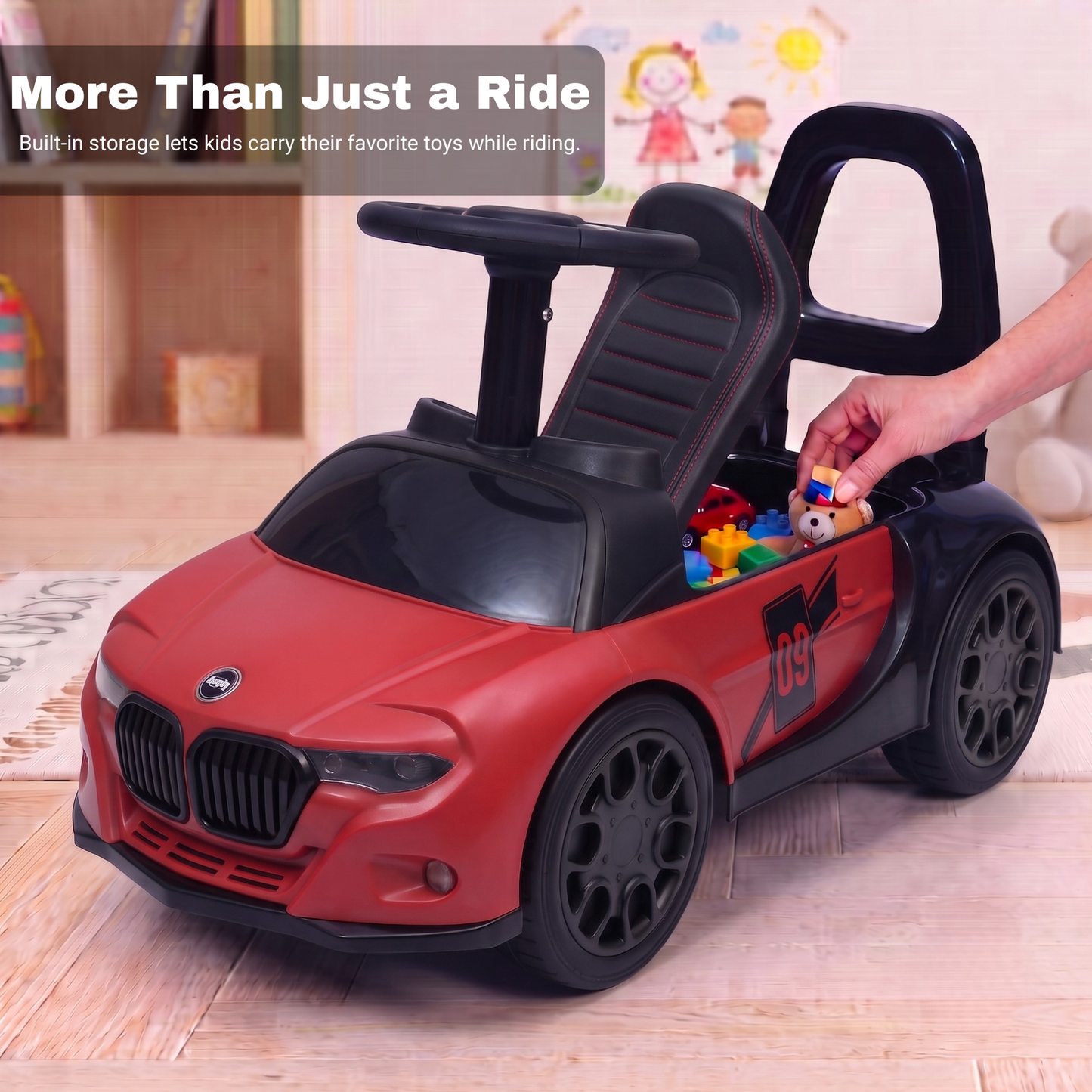 VINI TOYS BMW-Style Luxury Ride-On Car with Parent Handle
