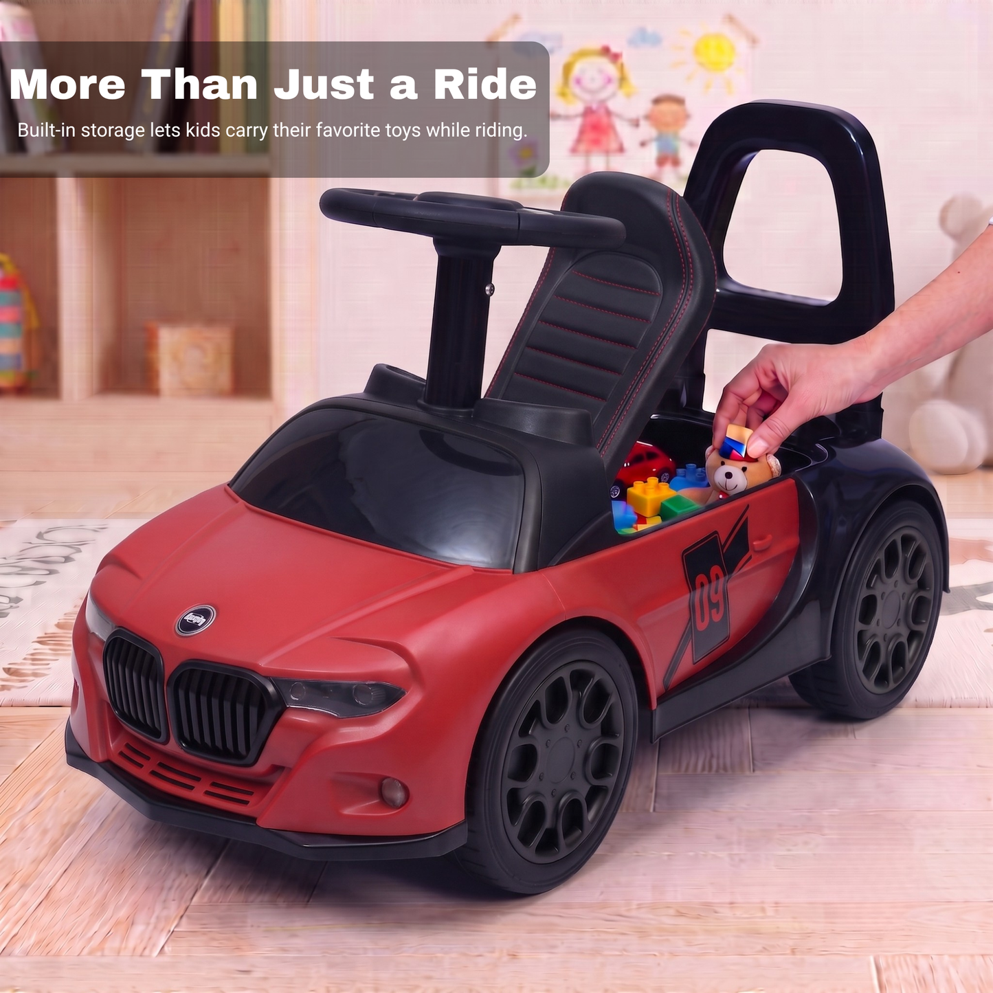 VINI TOYS BMW-Style Luxury Ride-On Car without Parent Handle