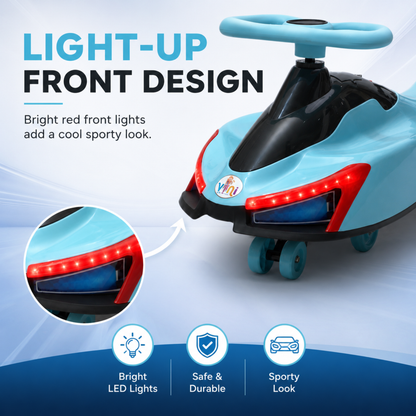 VINI TOYS Swift Twister Swing Car with LED Lights & Music