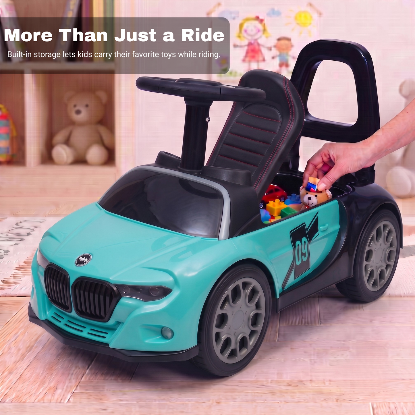 VINI TOYS BMW-Style Luxury Ride-On Car with Parent Handle