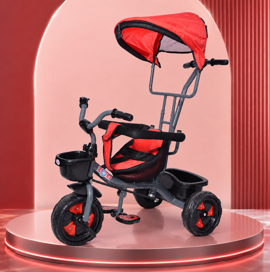 VINI TOYS Rocky DX Tricycle with Parent Handle & Canopy