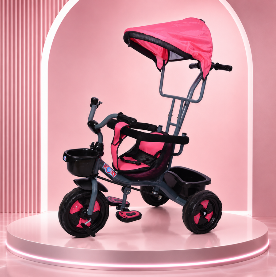 VINI TOYS Rocky DX Tricycle with Parent Handle & Canopy