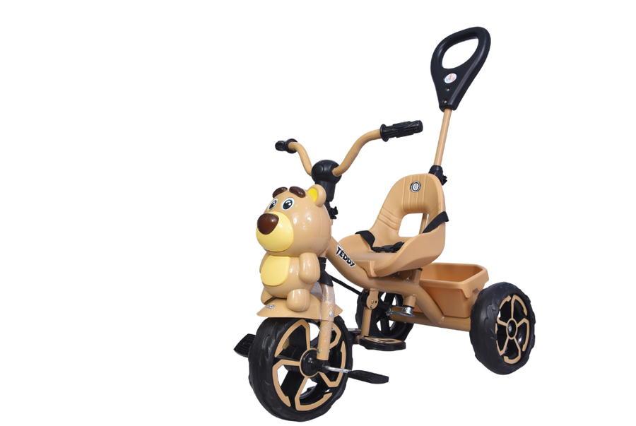 VINI TOYS Teddy Tricycle with Parent Handle