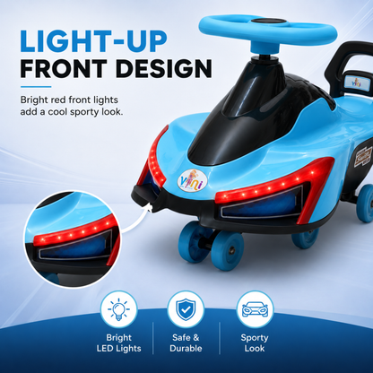 VINI TOYS Swift Twister Swing Car with LED Lights & Music