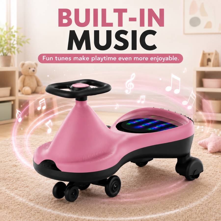 VINI TOYS Alien Swing Car with LED Lights & Music