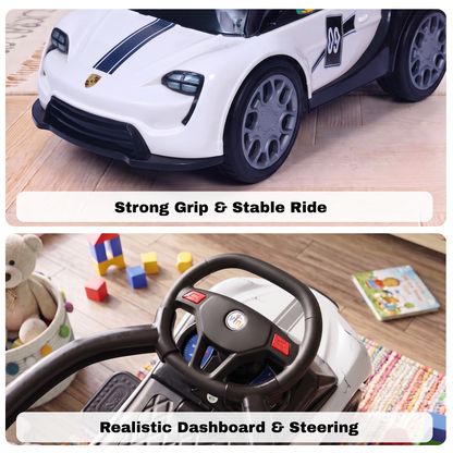 VINI TOYS Ferrari-Style Luxury Ride-On Car without Parent Handle