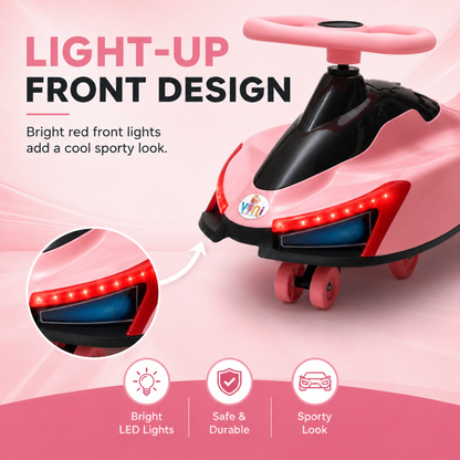 VINI TOYS Swift Twister Swing Car with LED Lights & Music