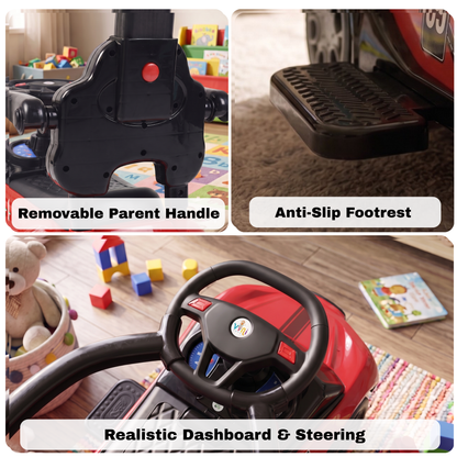 VINI TOYS BMW-Style Luxury Ride-On Car with Parent Handle