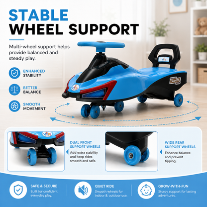 VINI TOYS Swift Twister Swing Car with LED Lights & Music