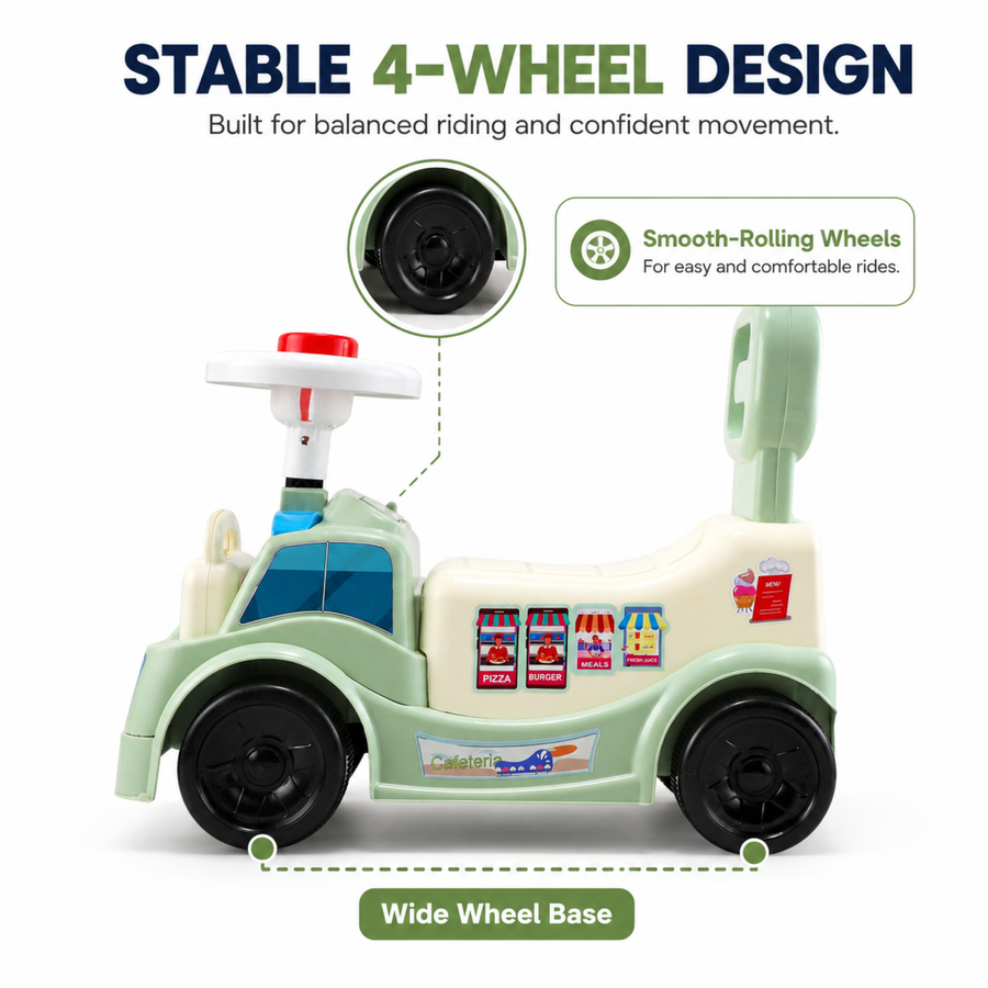 VINI TOYS Cloud Kitchen Foot-to-Floor Ride-On Toy