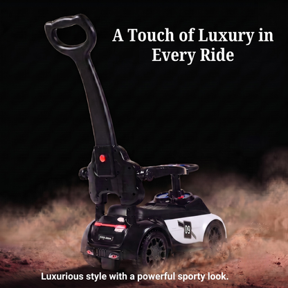 VINI TOYS Ferrari-Style Luxury Ride-On Car with Parent Handle
