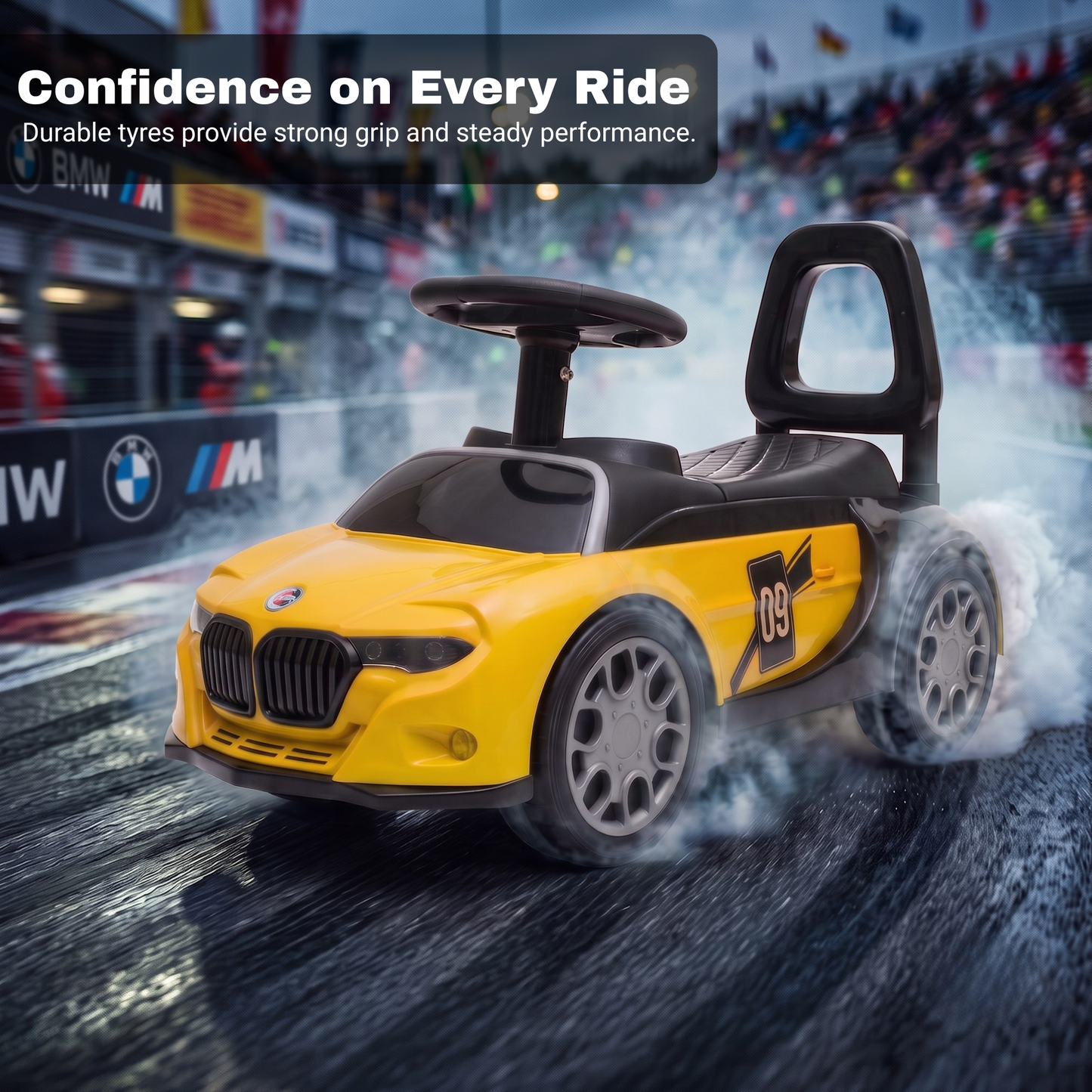 VINI TOYS BMW-Style Luxury Ride-On Car without Parent Handle