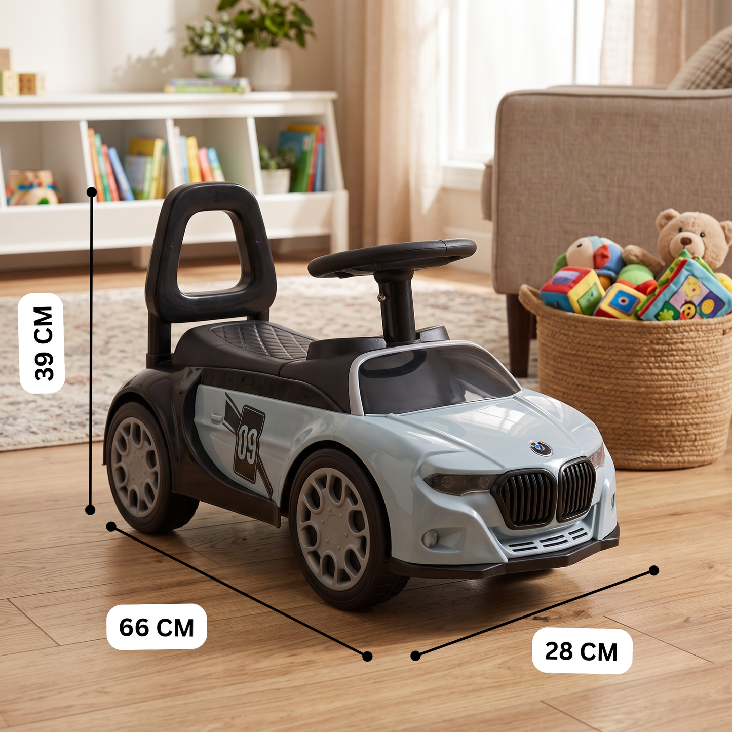 VINI TOYS BMW-Style Luxury Ride-On Car without Parent Handle