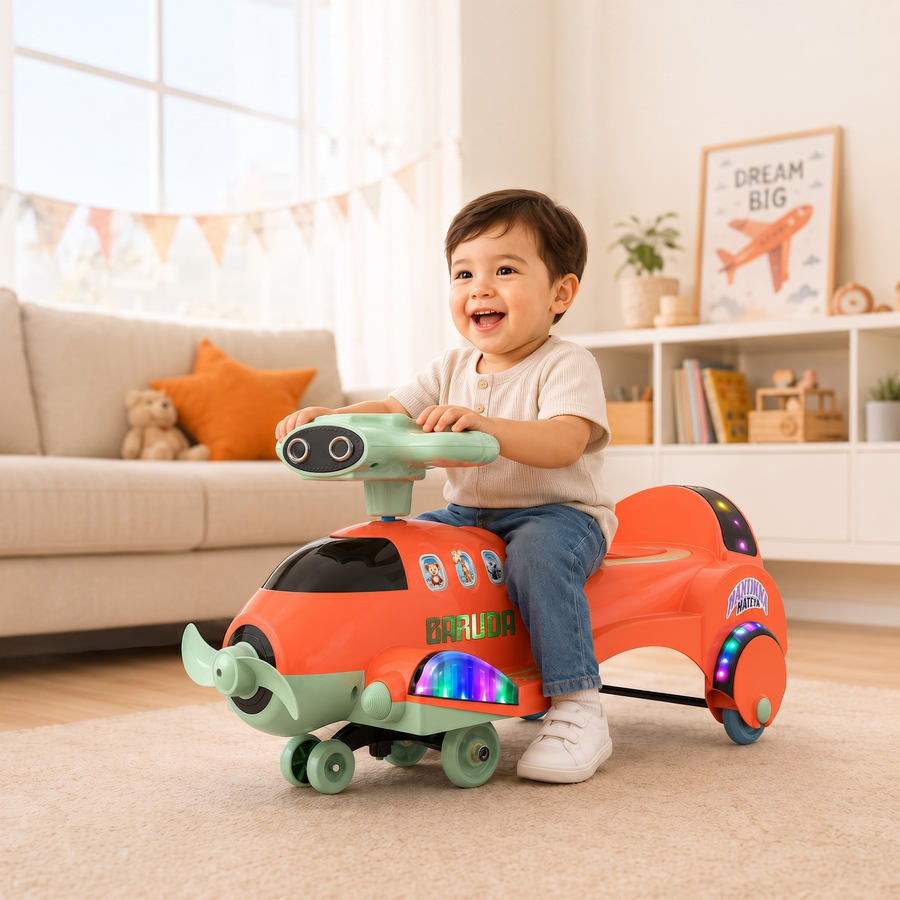 VINI TOYS Garuda Swing Car with LED Lights & Music