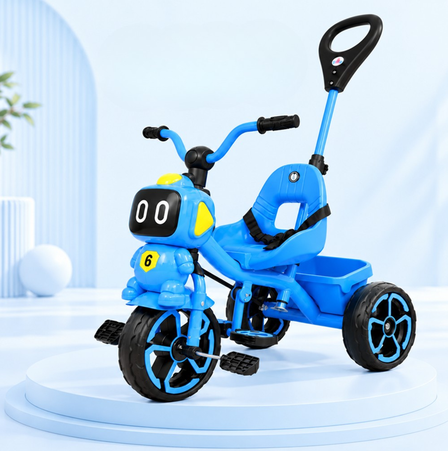VINI TOYS Robot Theme Tricycle with Parent Handle
