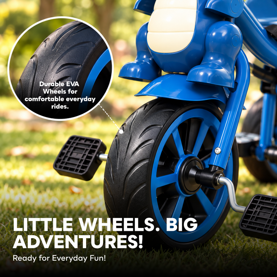 VINI TOYS Dinosaur Theme Tricycle with Parent Handle