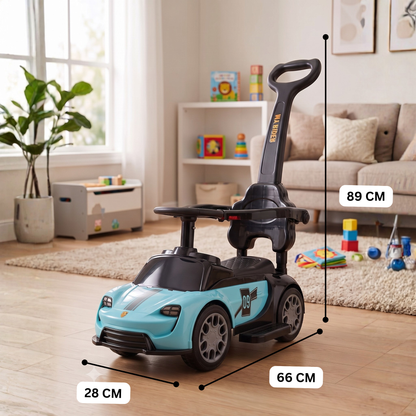 VINI TOYS Ferrari-Style Luxury Ride-On Car with Parent Handle