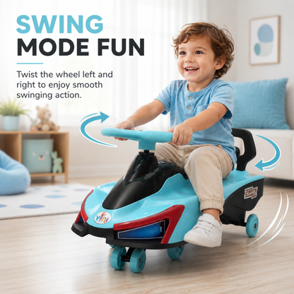 VINI TOYS Swift Twister Swing Car with LED Lights & Music