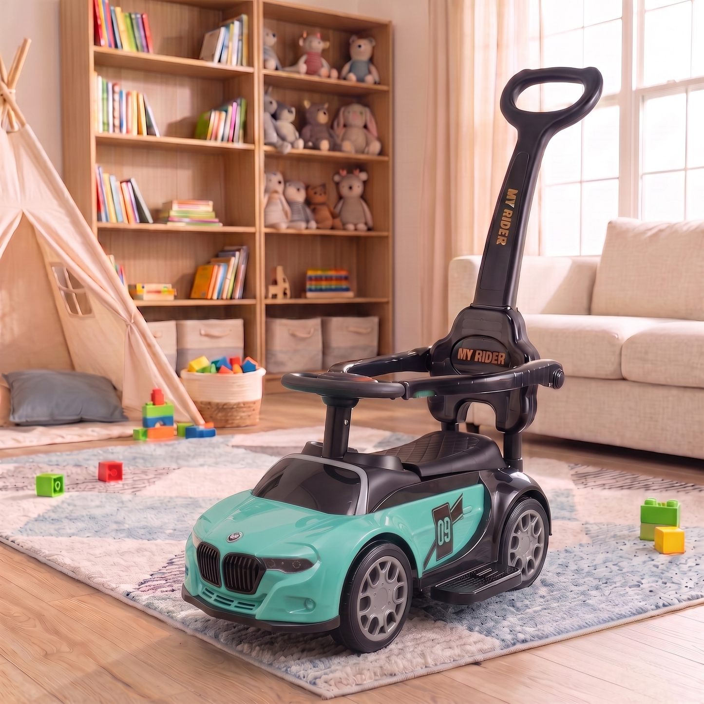 VINI TOYS BMW-Style Luxury Ride-On Car with Parent Handle