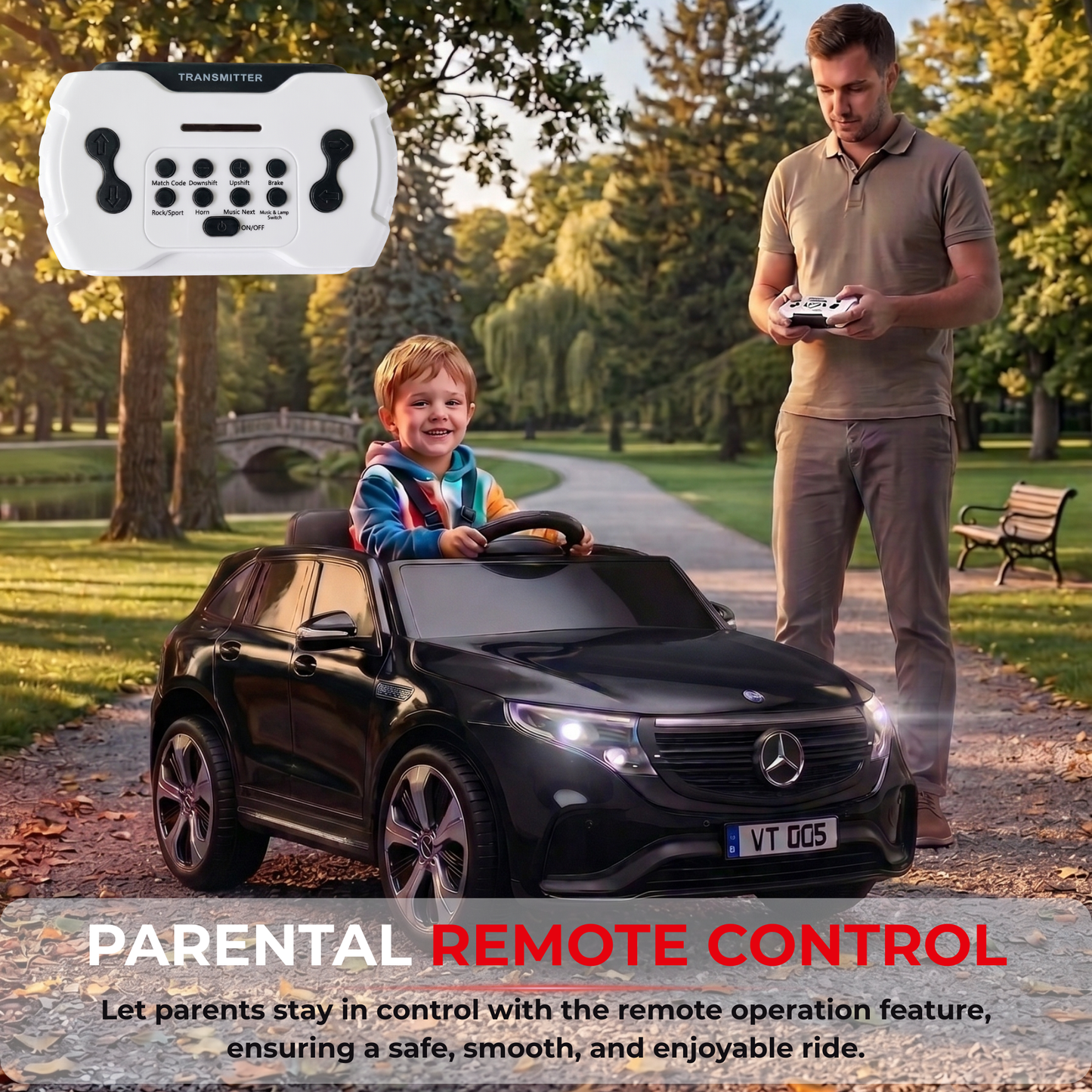 VINI TOYS Luxury Battery Operated Ride-On Car with Remote
