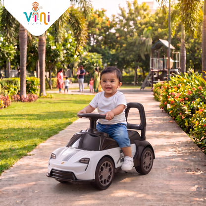 VINI TOYS Ferrari-Style Luxury Ride-On Car without Parent Handle