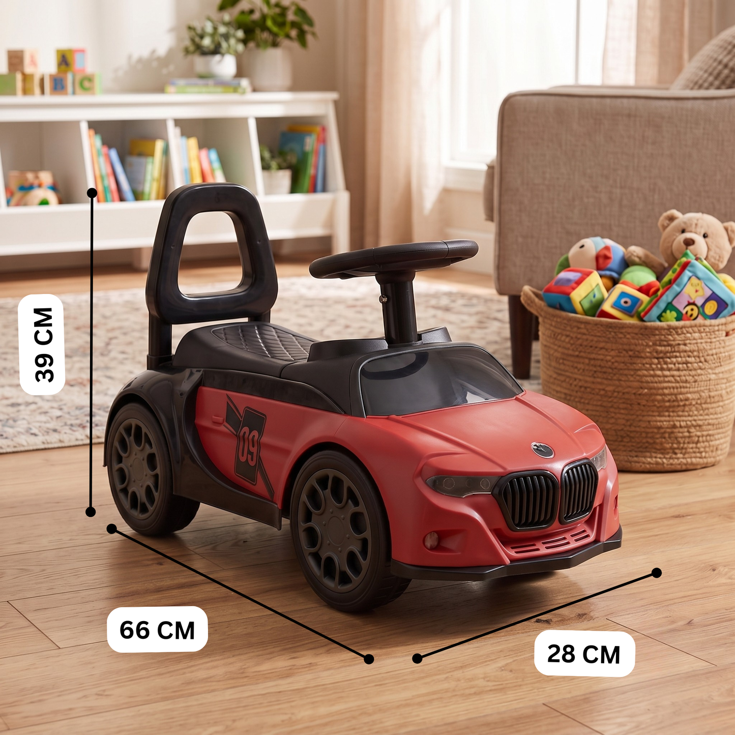 VINI TOYS BMW-Style Luxury Ride-On Car without Parent Handle