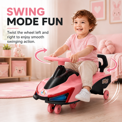 VINI TOYS Swift Twister Swing Car with LED Lights & Music