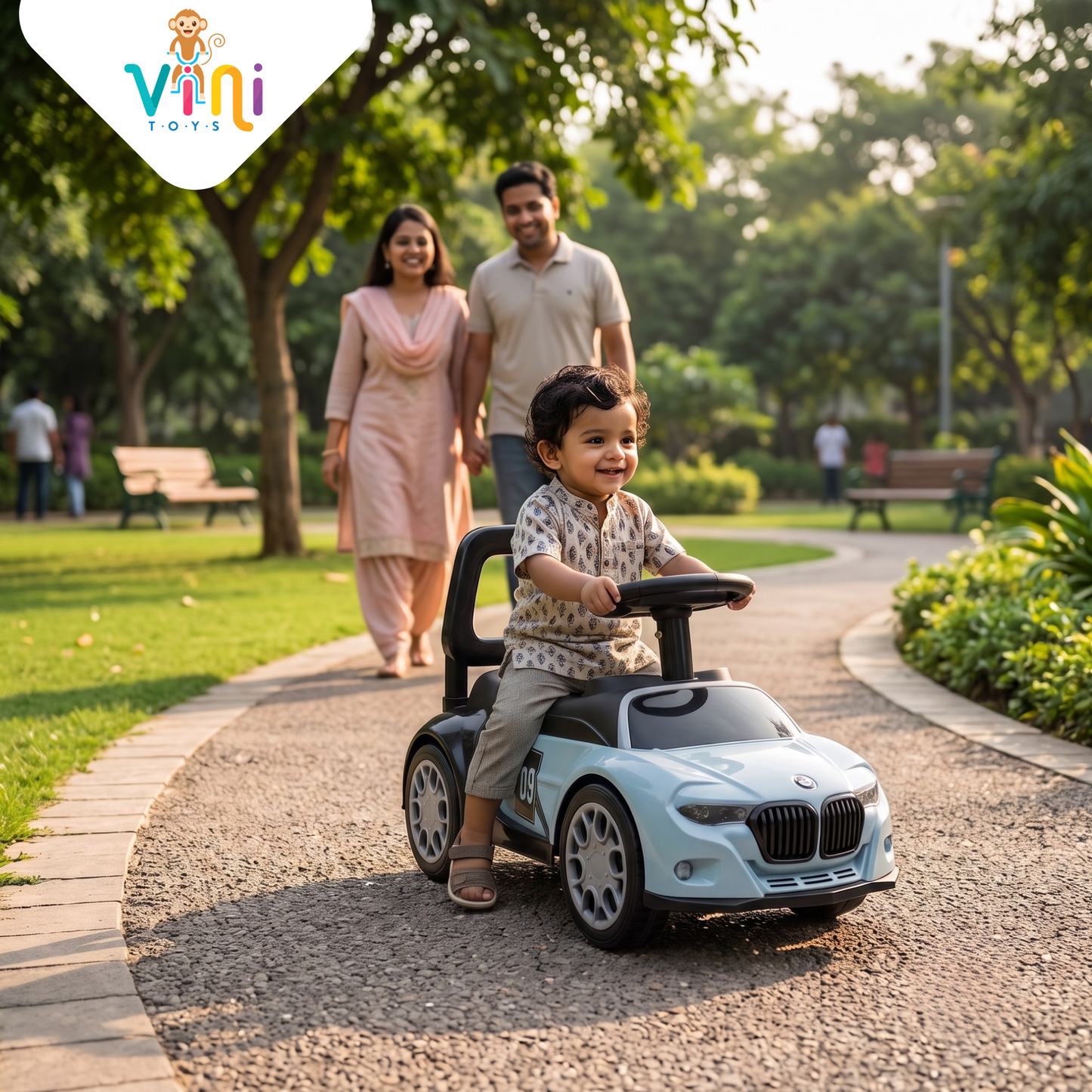 VINI TOYS BMW-Style Luxury Ride-On Car without Parent Handle