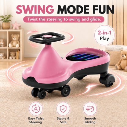 VINI TOYS Alien Swing Car with LED Lights & Music
