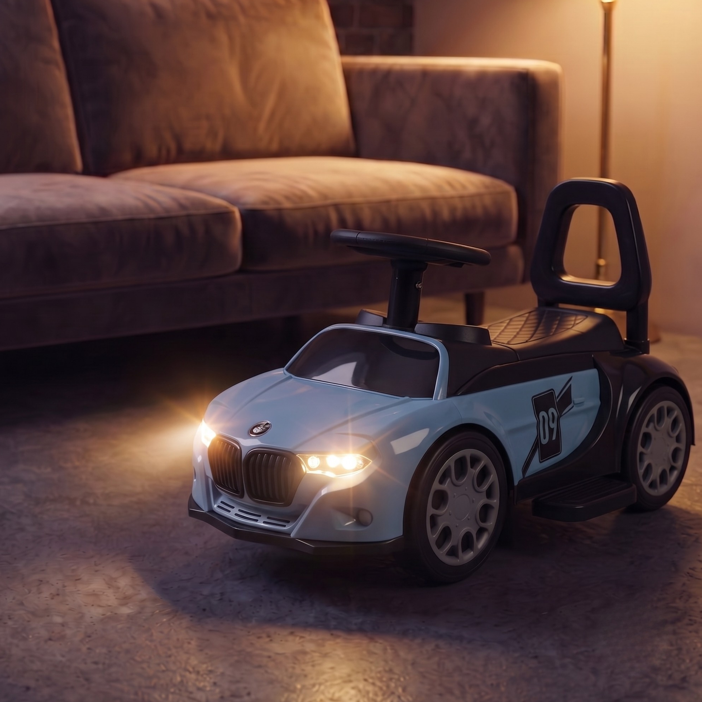 VINI TOYS BMW-Style Luxury Ride-On Car with Parent Handle