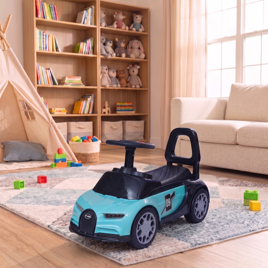 VINI TOYS Bugatti-Style Luxury Ride-On Car without Parent Handle