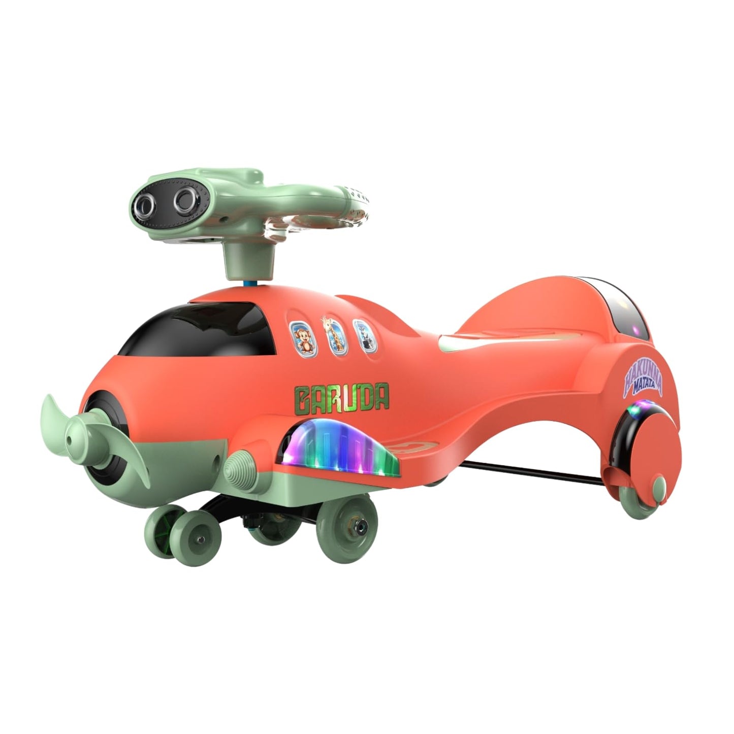VINI TOYS Garuda Swing Car with LED Lights & Music