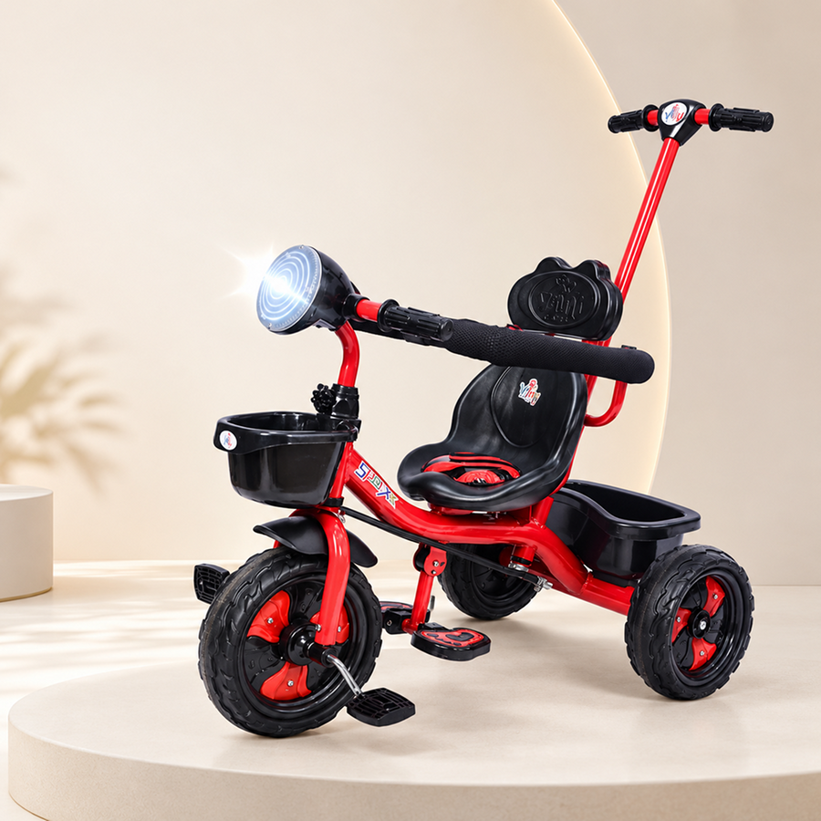 VINI TOYS Sparx DX Tricycle with Parent Handle & Canopy
