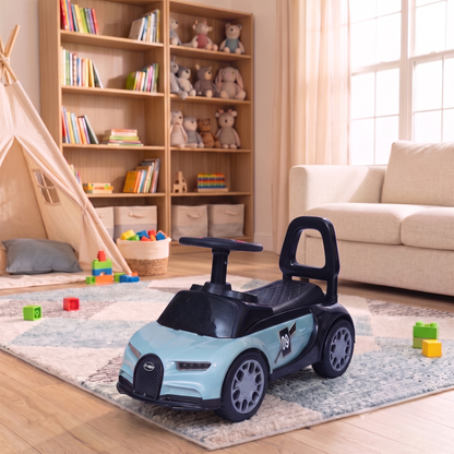 VINI TOYS Bugatti-Style Luxury Ride-On Car without Parent Handle