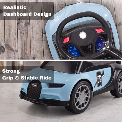 VINI TOYS Bugatti-Style Luxury Ride-On Car without Parent Handle