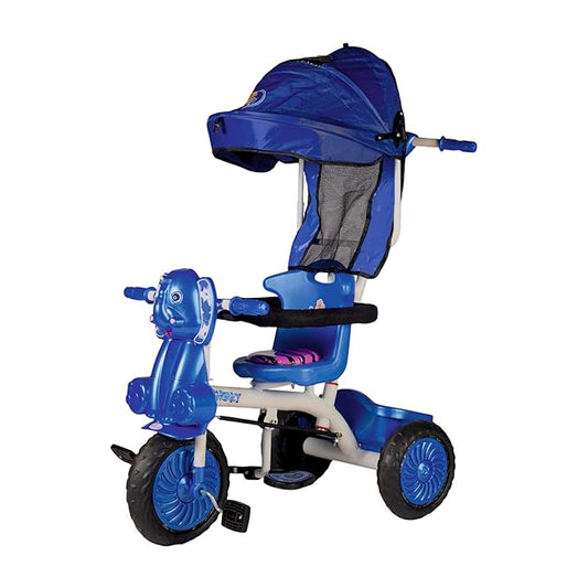 VINI TOYS Snorky Tricycle with Parent Handle & Canopy