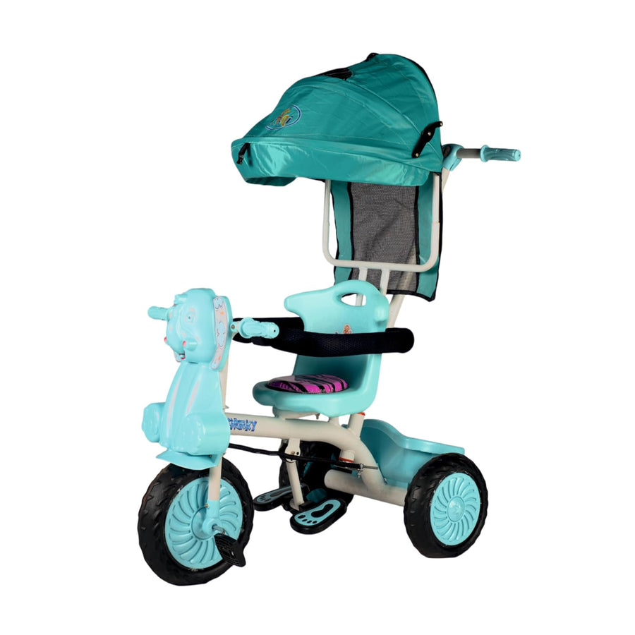 VINI TOYS Snorky Tricycle with Parent Handle & Canopy