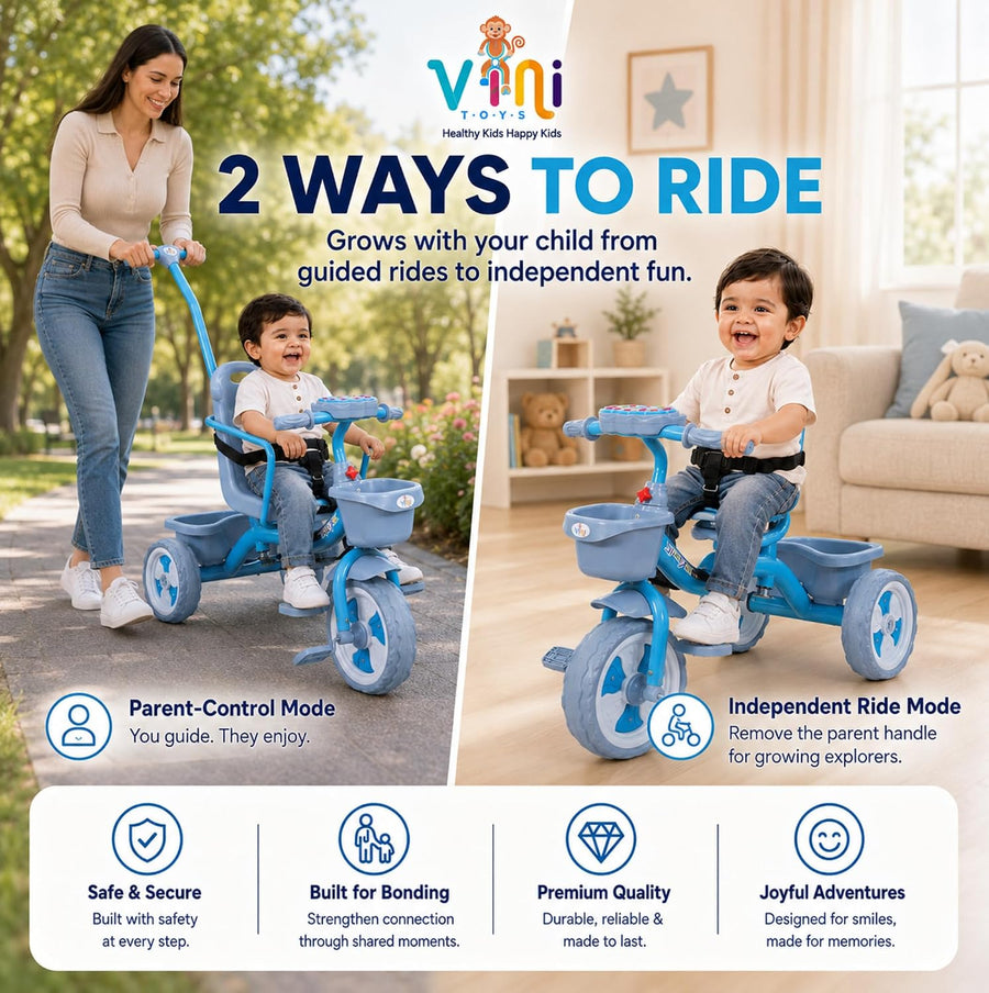 VINI TOYS Sparx PH Tricycle with Parent Handle