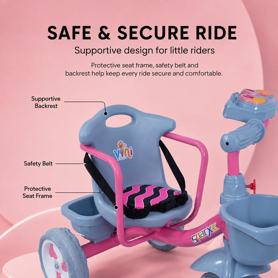 VINI TOYS Sparx Pro Tricycle without Parent Handle